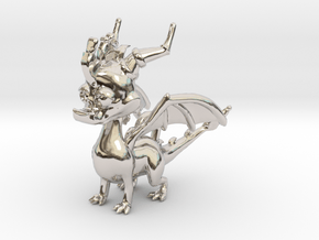 Spyro the Dragon Pendant/charm in Platinum