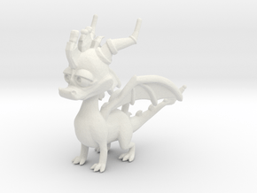 Spyro the Dragon Pendant/charm in White Natural Versatile Plastic