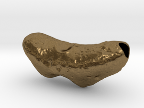 Eros asteroid pendant in Natural Bronze