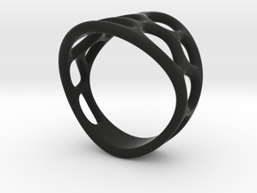 Cell Ring in Black Natural Versatile Plastic: 6 / 51.5