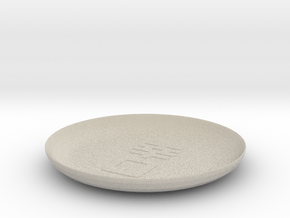 4.5 inch Happy Mouth Saucer in Natural Sandstone