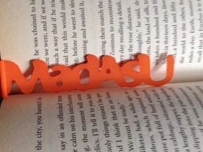 MadAsU bookmark in Orange Processed Versatile Plastic