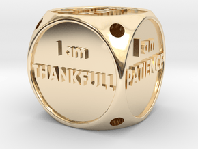 I Am Alive Dice in 14K Yellow Gold
