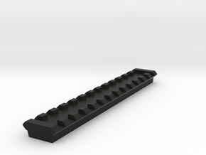 13 Slots Picatinny Rail With Center Slot in Black Natural Versatile Plastic