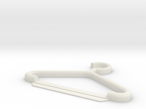 Sticky Note Hanger in White Natural Versatile Plastic