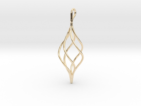 Helical Basket Pendant in 14K Yellow Gold