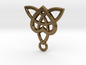 Celtic Heart Pendant in Natural Bronze