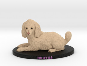 Custom Dog Figurine - Brutus in Full Color Sandstone