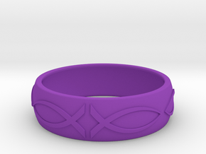 Size 7 Ring  in Purple Processed Versatile Plastic