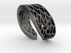 Mermaid Ring in Polished Nickel Steel