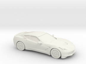 1/87 2014 Chevrolet Corvette Stingray C7  in White Natural Versatile Plastic