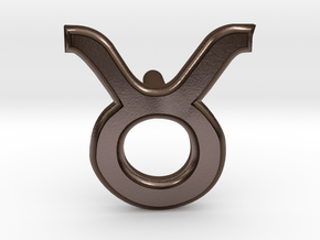 Taurus Earring in Polished Bronze Steel