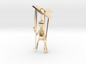 Puppet pendant top in 14K Yellow Gold