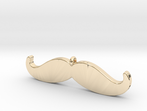 Mustache Pendant (2.2 cm - 0.9 in) in 14K Yellow Gold