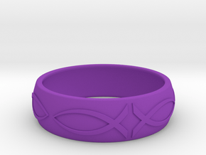 Size 8 Ring  in Purple Processed Versatile Plastic