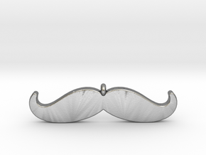 Mustache Gold Pendant (2.2 cm - 0.9 in) in Natural Silver