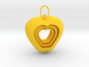 Apple for a rainy day (Pendant) in Yellow Processed Versatile Plastic