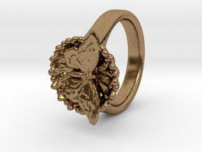 Swallowtail Butterfly Ring in Natural Brass