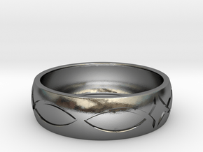 Size 11 Ring engraved in Polished Silver