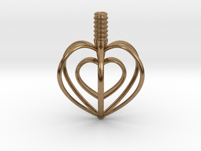 Heart Top in Natural Brass