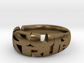 Je Suis Charlie Ring in Natural Bronze