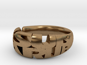 Je Suis Charlie Ring in Natural Brass