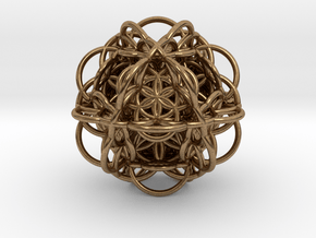3d Flower of Life with 8 Seeds: Sacred Geometry in Natural Brass