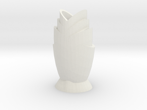 Tulip Vase in White Natural Versatile Plastic