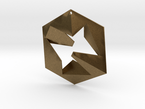 Flat Cube in Natural Bronze