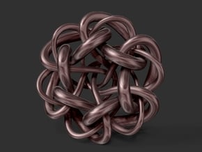 Tangled Knot Pendant (updated) in White Natural Versatile Plastic