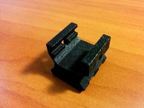 Nerf to Picatinny Adapter (2 Slots) in Black Natural Versatile Plastic
