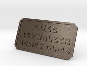 Luke ESB Plate in Polished Bronzed Silver Steel