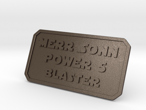 Merr Sonn Power 5 Plate in Polished Bronzed Silver Steel