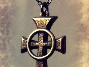 Boondock Saints - Celtic Cross pendant - 1" in Polished Bronzed Silver Steel