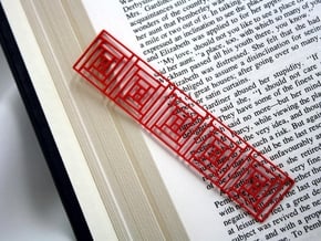 Log Cabin Bookmark in Red Processed Versatile Plastic