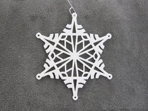 Arcs Snowflake - Flat in White Natural Versatile Plastic