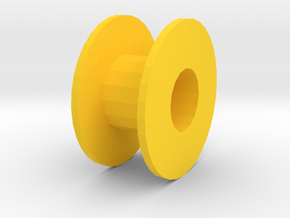 2mm Shaft Pulley in Yellow Processed Versatile Plastic