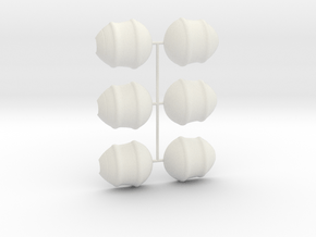 3 Parts Model in White Natural Versatile Plastic