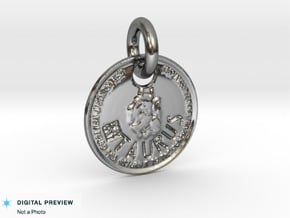 ZWOOKY Style 201 - pendant zodiac - Taurus in Fine Detail Polished Silver