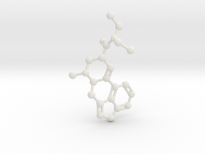 LSD Molecule Pendant BIG in White Natural Versatile Plastic