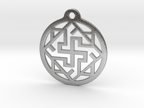 Swasthik / Kolam Pendant in Natural Silver