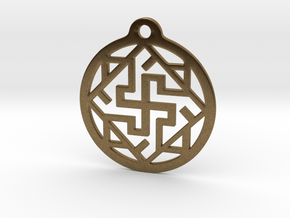 Swasthik / Kolam Pendant in Natural Bronze