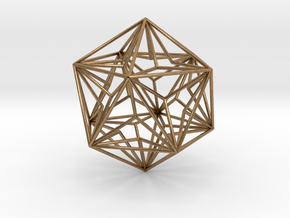 Great Dodecahedron in Natural Brass