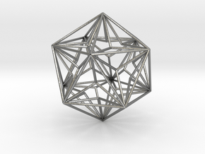 Great Dodecahedron in Natural Silver