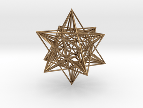 Great Icosahedron in Natural Brass