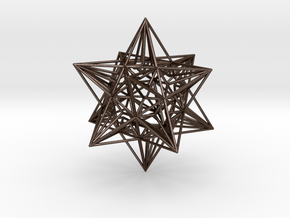 Great Icosahedron in Polished Bronze Steel