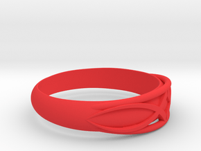 Size 9 L Ring  in Red Processed Versatile Plastic