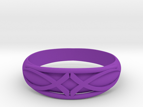 Size 8 L Ring  in Purple Processed Versatile Plastic