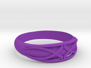 Size 7 L Ring  in Purple Processed Versatile Plastic
