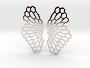 Honeycomb Butterfly Earrings / Pendant in Platinum